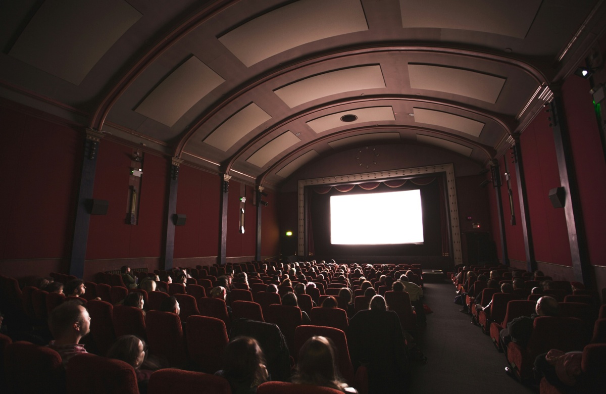 An audience at a cinema