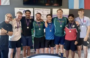 The de Mellow & Co five-a-side football team